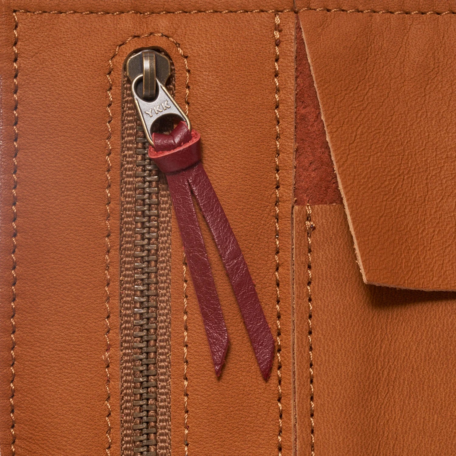 Brown Leather Pen Roll