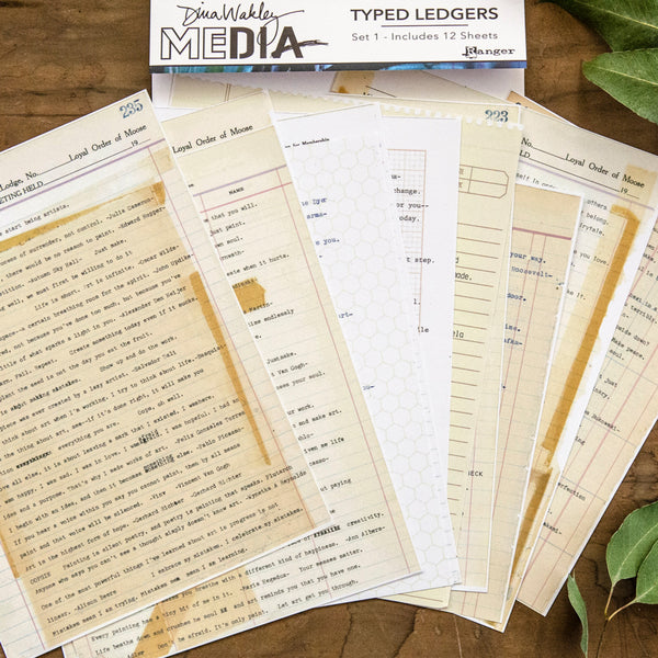 Typed Ledger Sheets | Dina Wakley