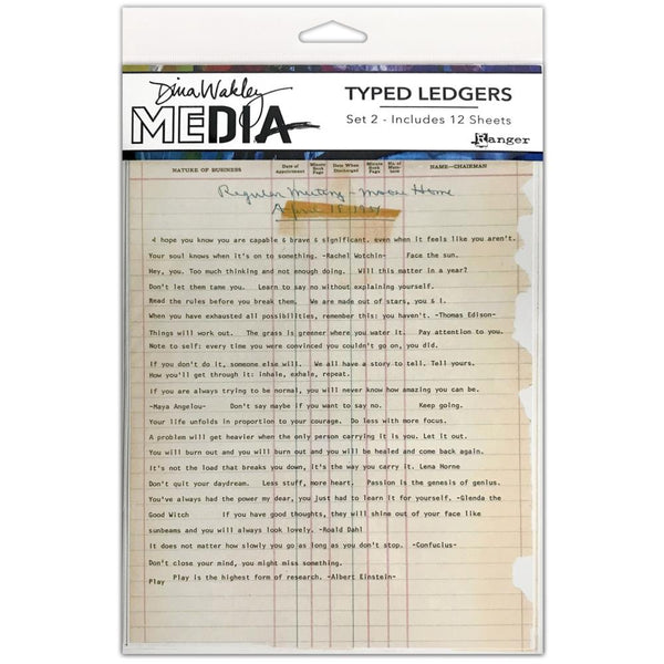 Typed Ledger Sheets | Dina Wakley