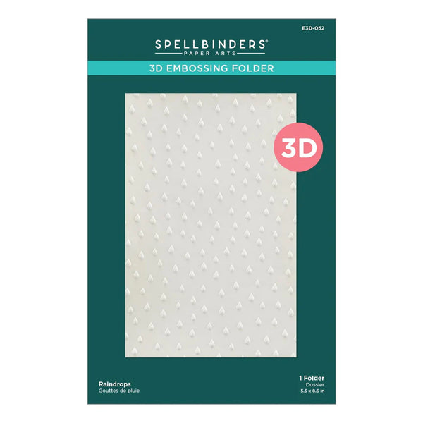 Raindrops 3D Embossing Folder | Showered with Love by Vicky Papaioannou