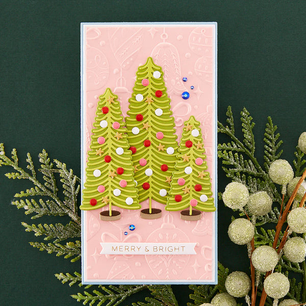 Vintage Ornaments 3D Embossing Folder | Classic Christmas
