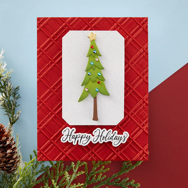 Argyle Plaid 3D Embossing Folder | Home for the Holidays