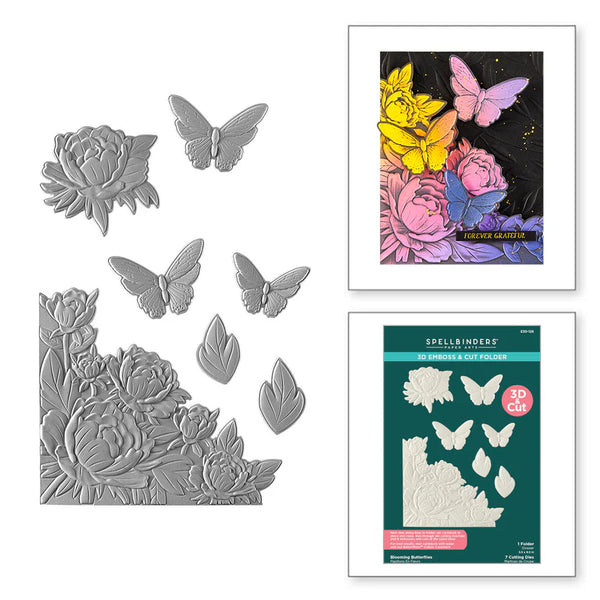 Blooming Butterflies 3D Emboss + Cut Folder | Vivid Expressions