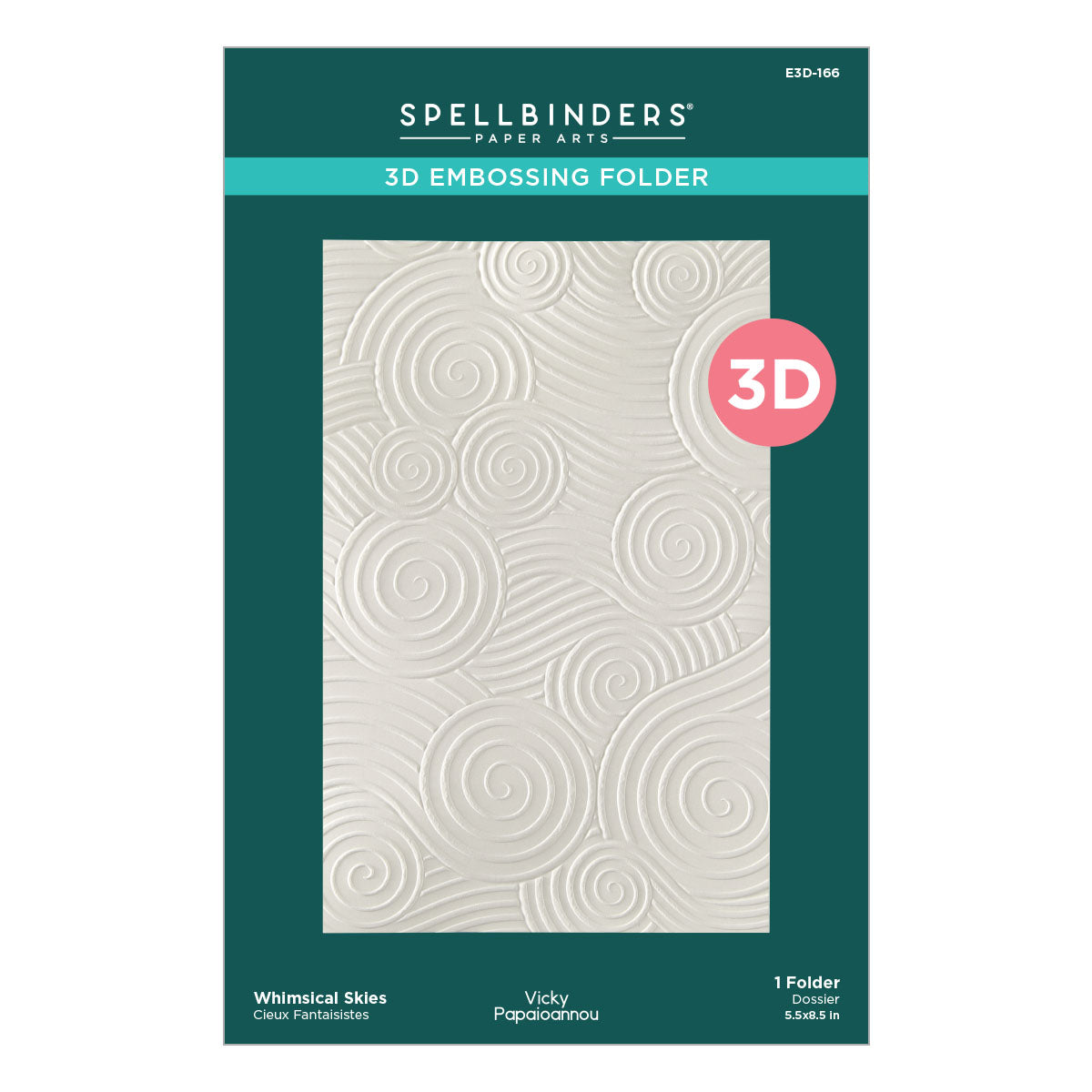 Whimsical Skies 3D Embossing Folder | Vicky Papaioannou