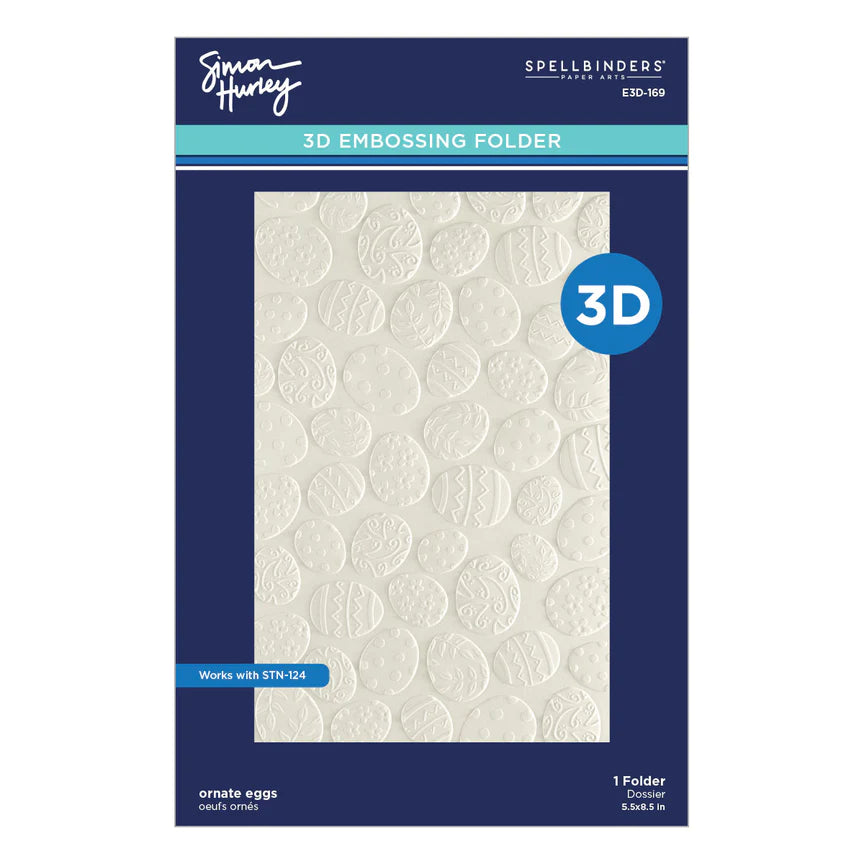 Ornate Eggs 3D Embossing Folder | Simon Hurley