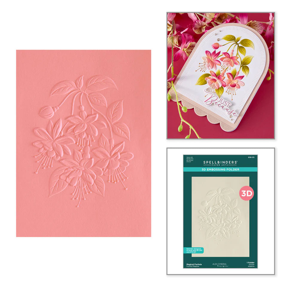 Magical Fuchsia 3D Embossing Folder | Alex Syberia Designs