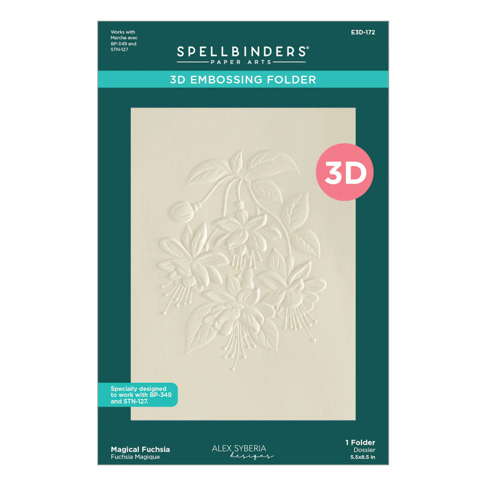 Magical Fuchsia 3D Embossing Folder | Alex Syberia Designs