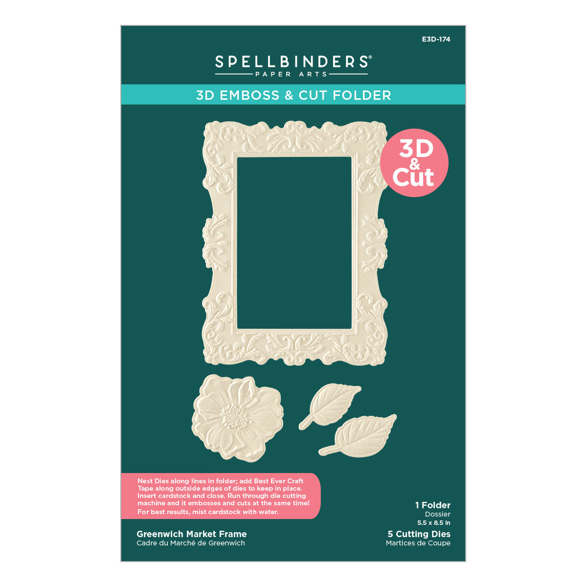 Greenwich Market Frame 3D Emboss + Cut Folder {coming soon!}