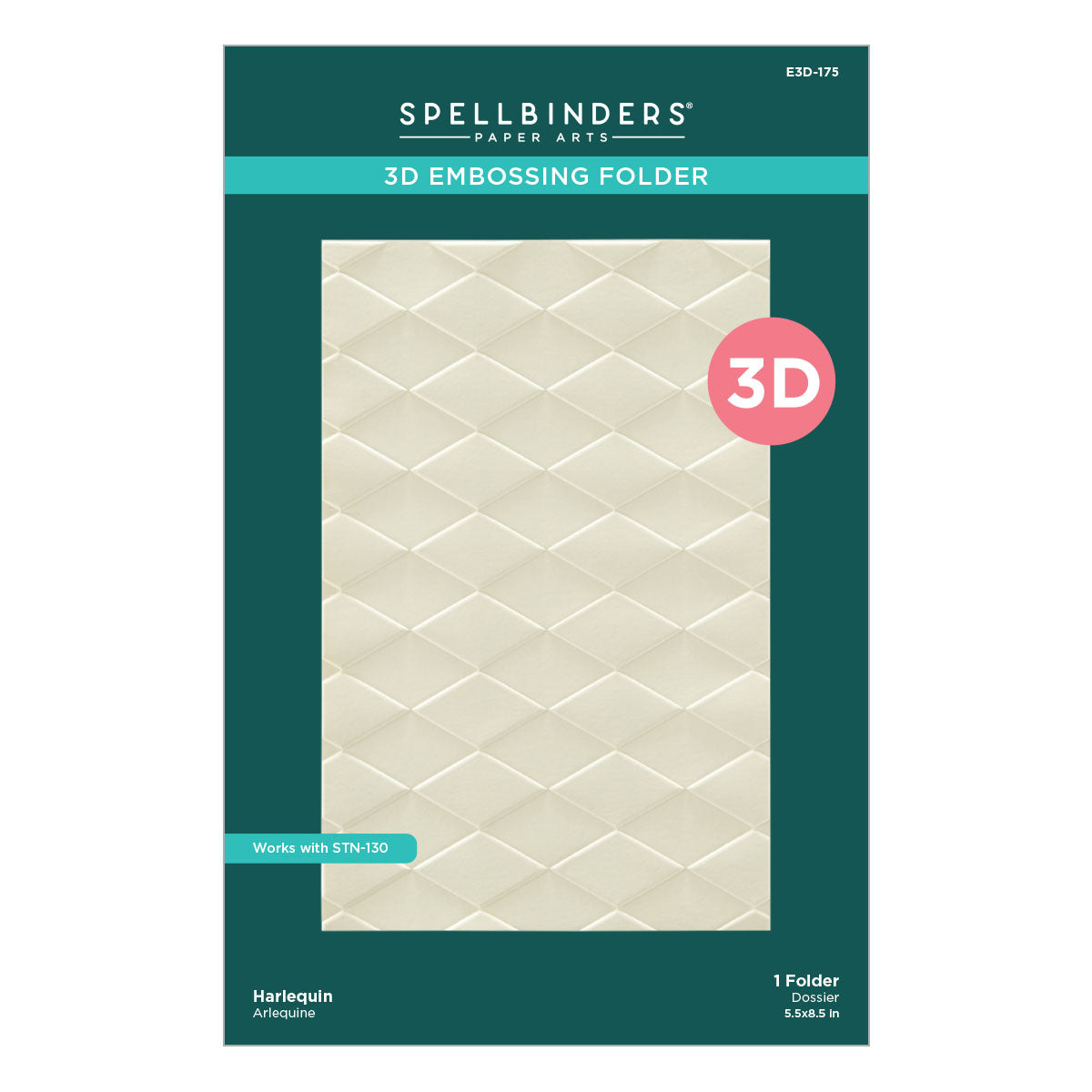 Harlequin 3D Embossing Folder