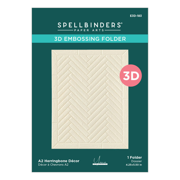 Herringbone Décor 3D A2 Embossing Folder | Yana Smakula {coming soon!}