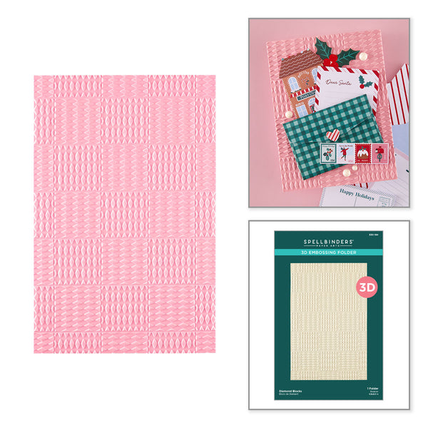 Diamond Blocks 3D Embossing Folder {coming soon!}