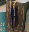 French Black Vintage Nib Earrings