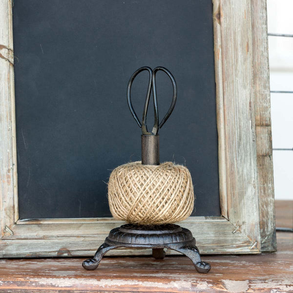 Ball of Twine on Cast Iron Stand with Snips