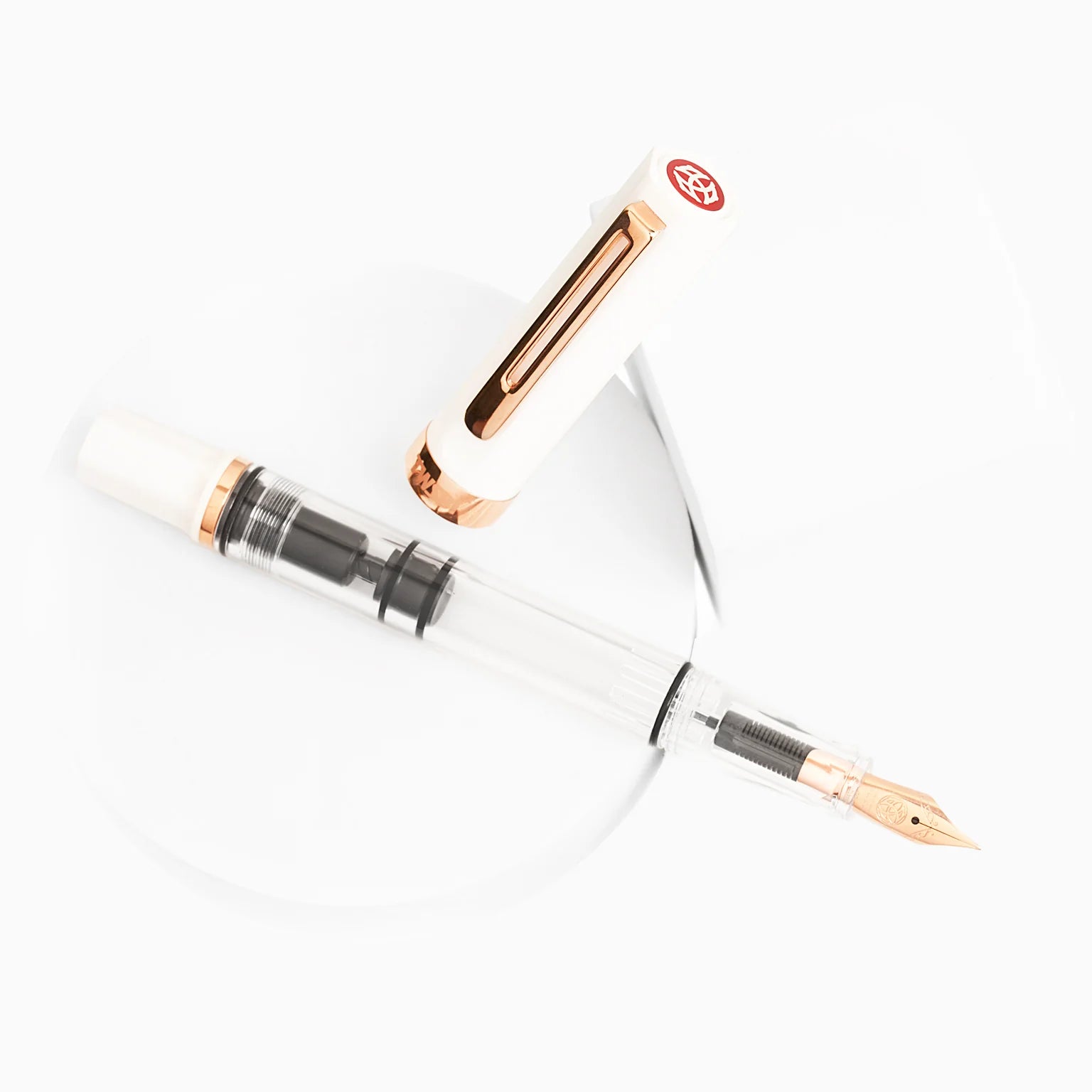 White w/ Rose Gold Eco Fountain Pen