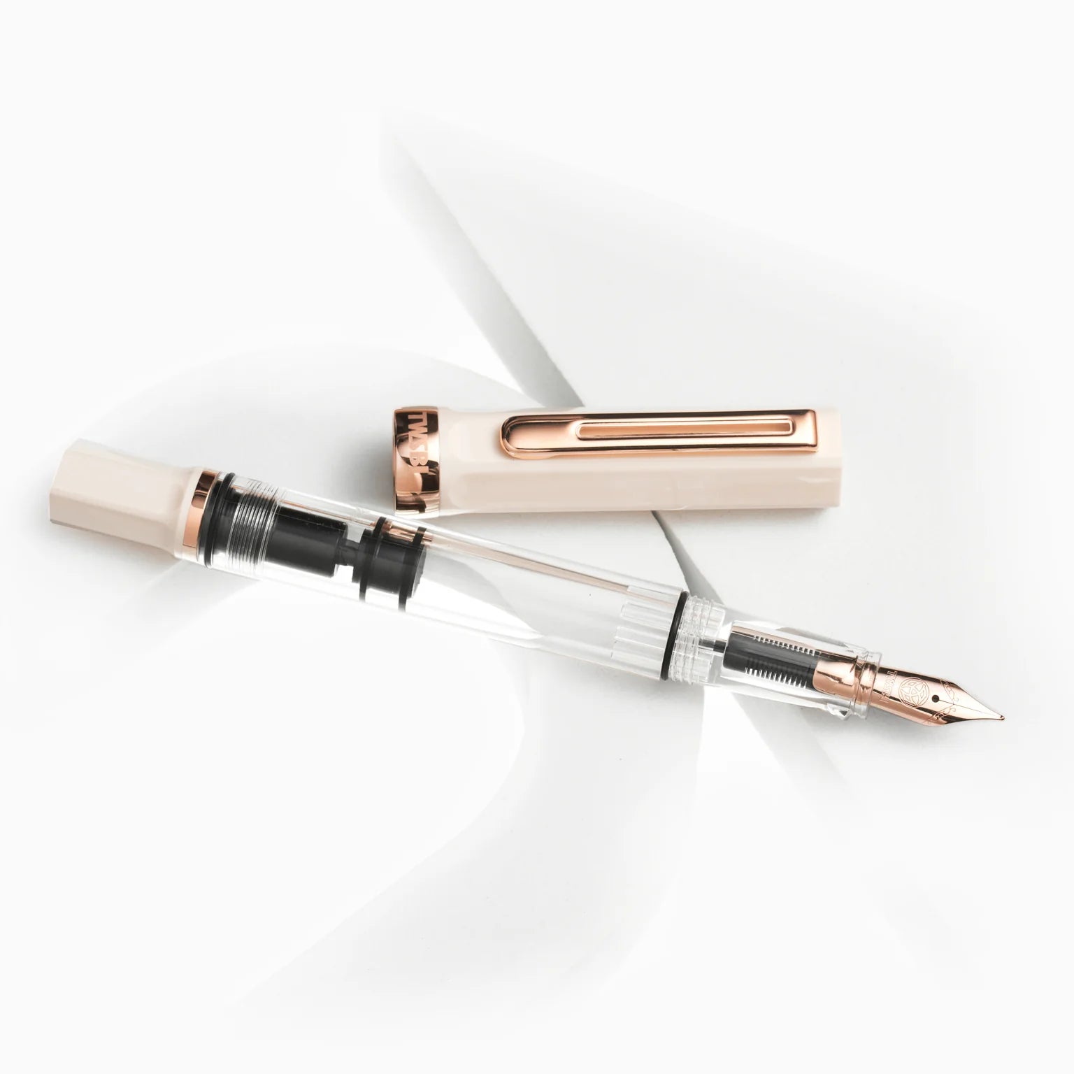 Creme & Rose Gold Eco Fountain Pen