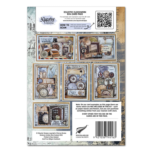 Eclectic Clockwork 4x6 Card Making Kit