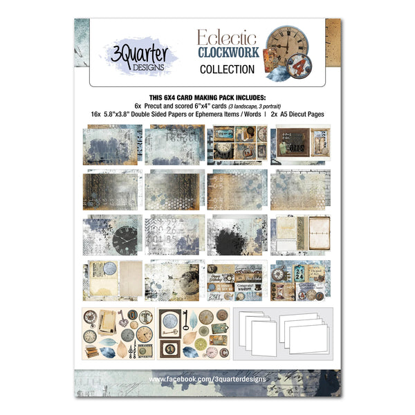 Eclectic Clockwork 4x6 Card Making Kit
