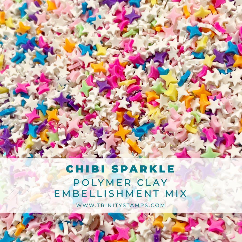 Chibi Sparkle Clay Embellishments