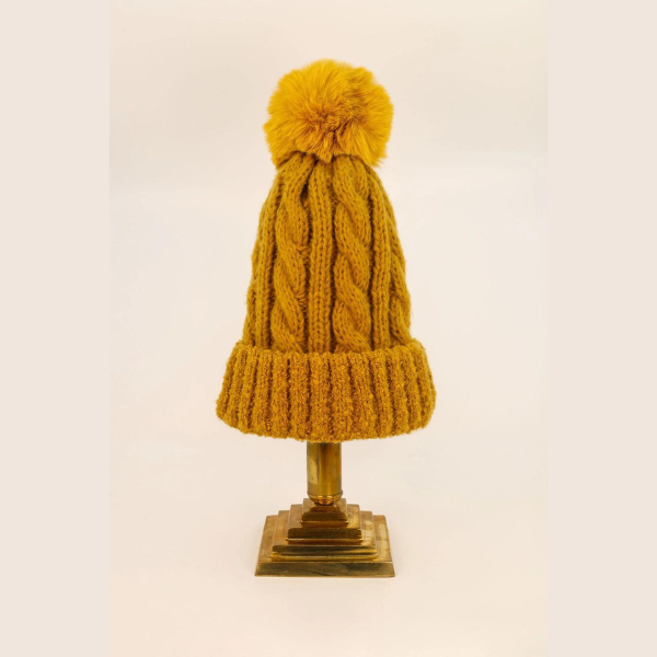 Mustard Freya Bobble Hat