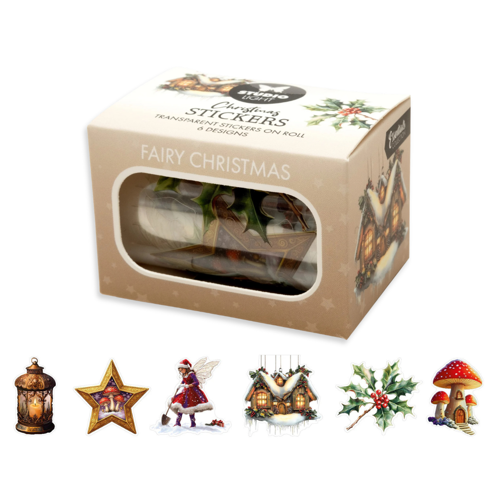 Fairy Christmas Clear Kiss-Cut PET Stickers