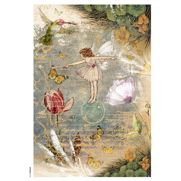 Fairy on a Bubble A3 Rice Paper
