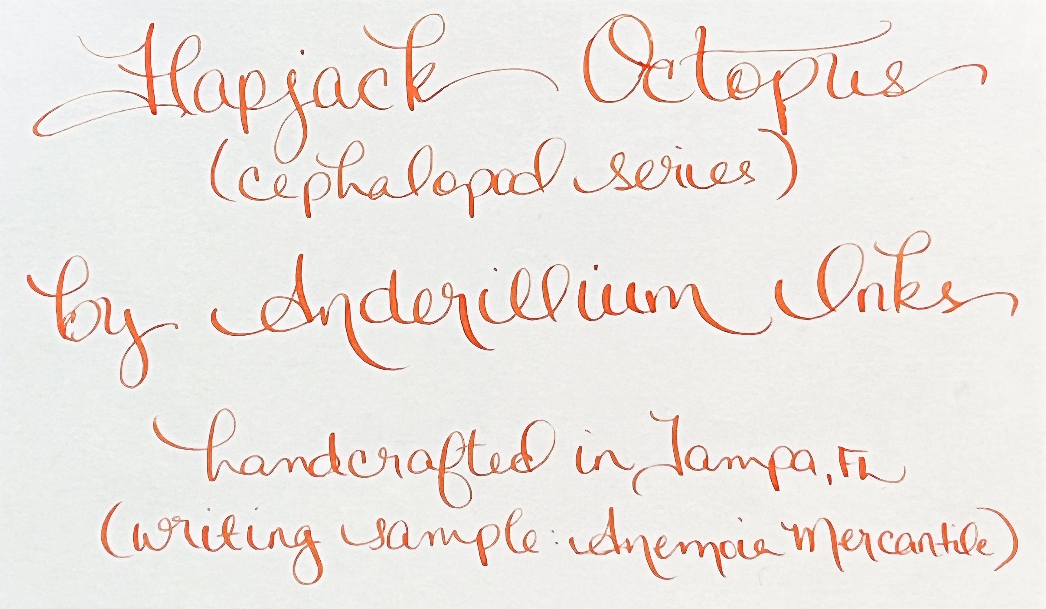 Flapjack Octopus Orange Ink