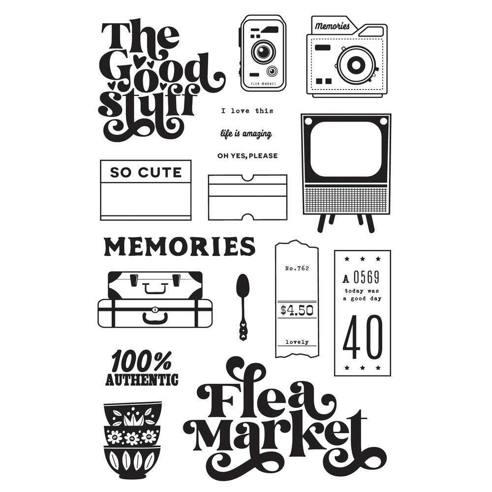 Flea Market Clear Stamp Set