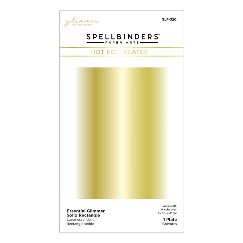 Essential Glimmer Solid Rectangle Glimmer Hot Foil Plate