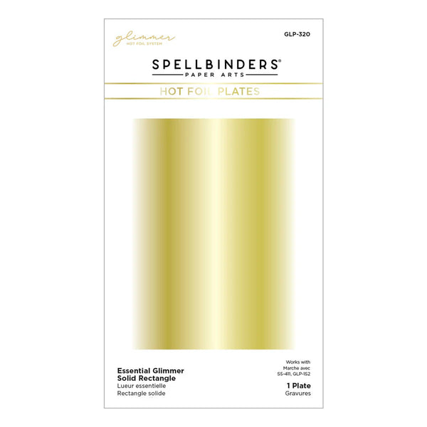 Essential Glimmer Solid Rectangle Glimmer Hot Foil Plate