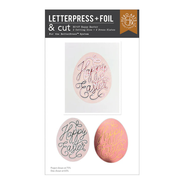 Happy Easter Letterpress & Foil + Cut