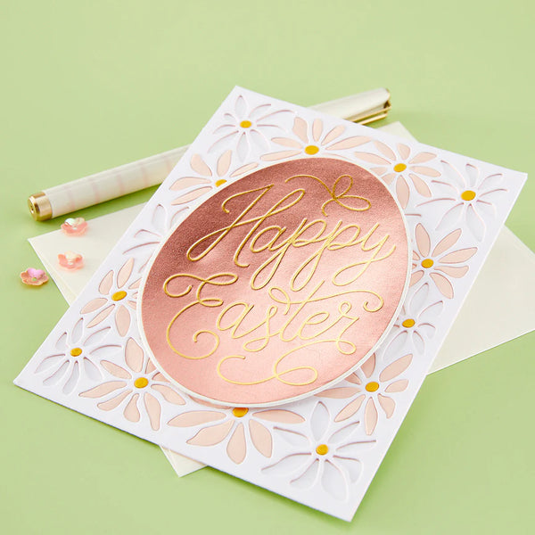 Happy Easter Letterpress & Foil + Cut