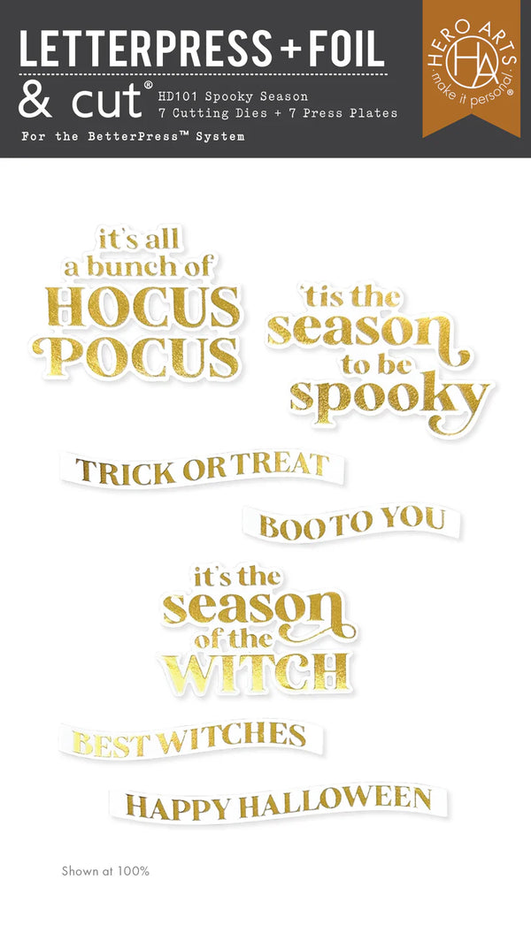 Spooky Season Letterpress & Foil + Die Set | Hocus Pocus Collection
