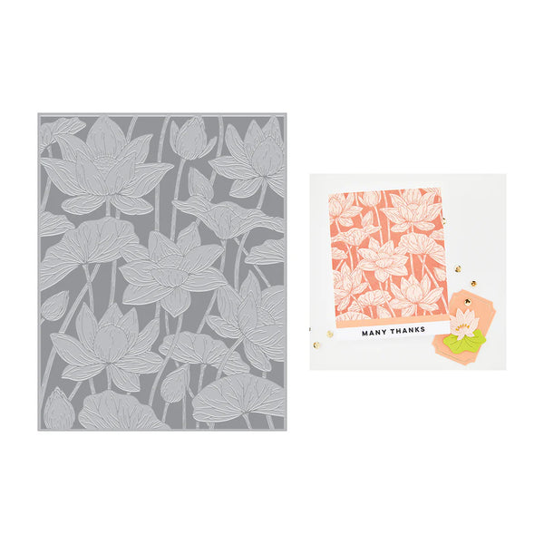 Lotus Field Letterpress + Foil Plate