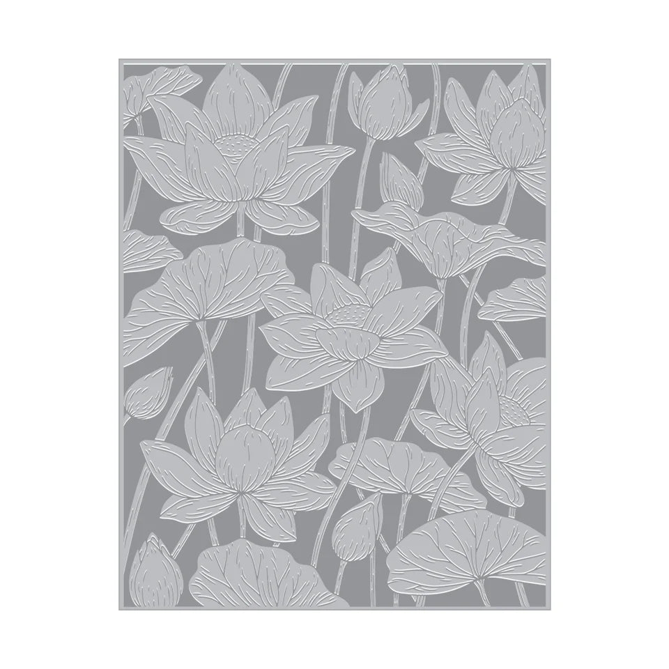 Lotus Field Letterpress + Foil Plate