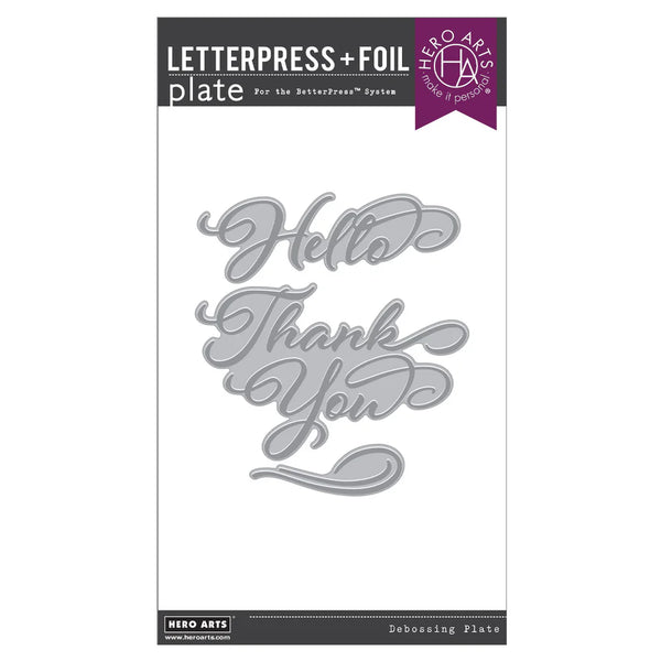 Hello & Thank You Letterpress + Foil Plates | Lovely Letterpress Collection