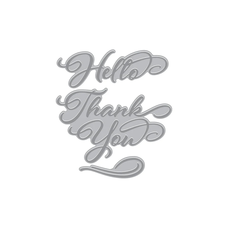 Hello & Thank You Letterpress + Foil Plates | Lovely Letterpress Collection