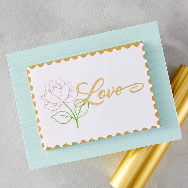 Love & Thinking of You Letterpress + Foil Plates | Lovely Letterpress Collection