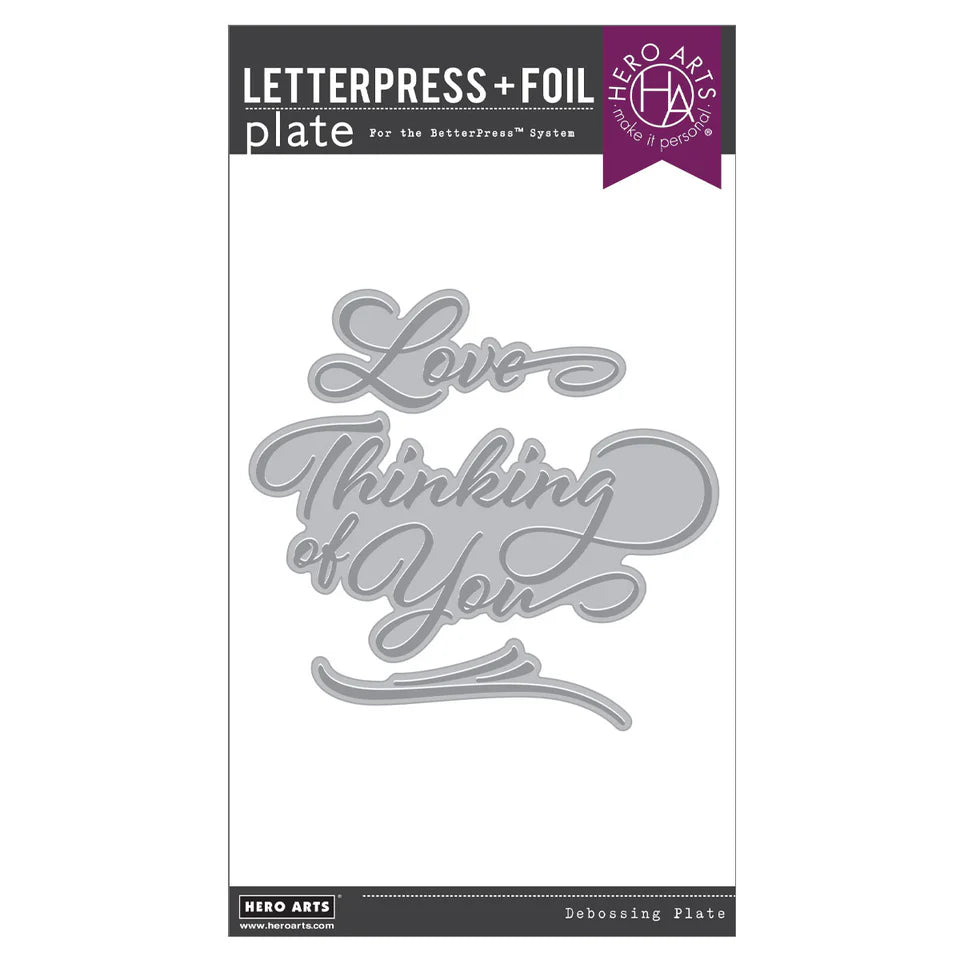 Love & Thinking of You Letterpress + Foil Plates | Lovely Letterpress Collection