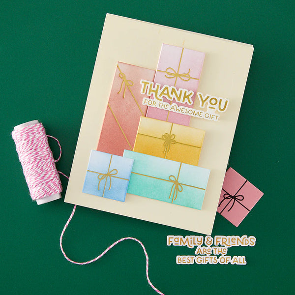 Best Gift Ever Gift Boxes Die + Stencil + Press Plate Bundle