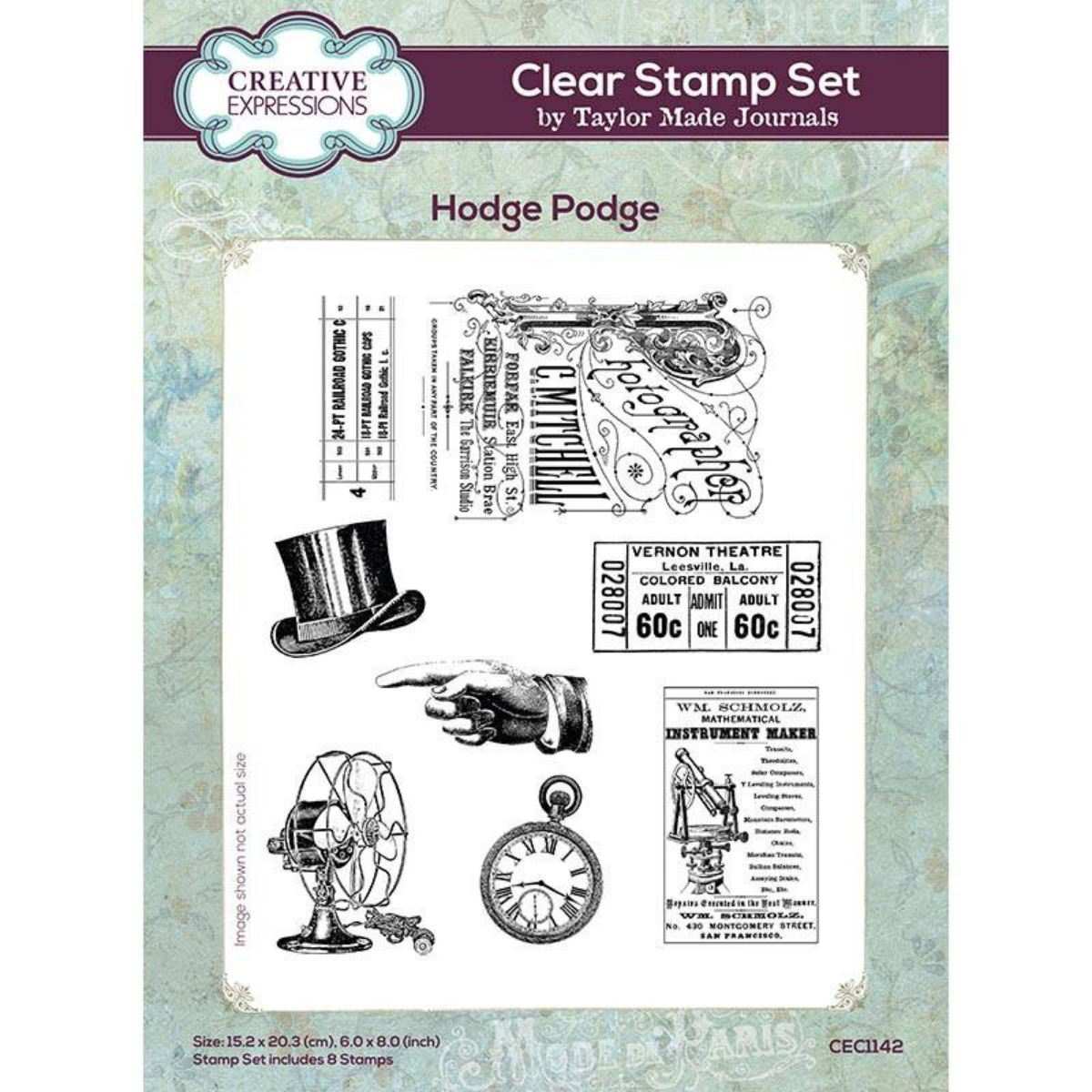 Hodge Podge 6x8 Clear Stamp Set {retired} | Taylor Made Journals