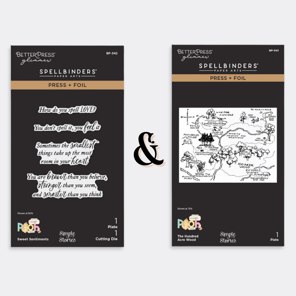 Hundred Acre Wood + Sweet Sentiments Press & Foil Plate + Die Set Bundle | Classic Pooh