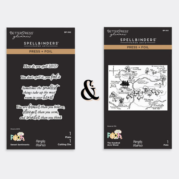 Hundred Acre Wood + Sweet Sentiments Press & Foil Plate + Die Set Bundle | Classic Pooh