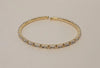 Clear & Gold Baguette Stackable Bangle
