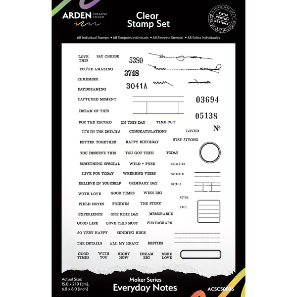Everyday Notes 6x8 Clear Stamp Set | Maker Series