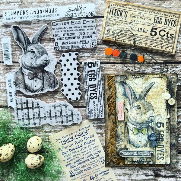 Mr. Rabbit Cling Stamp Set | Tim Holtz