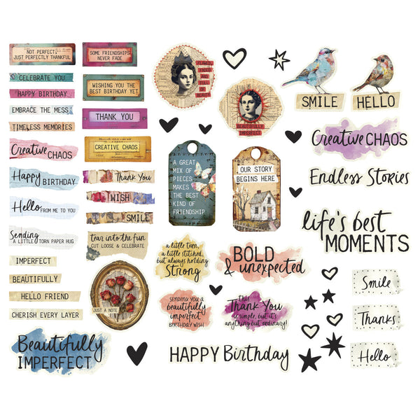 Beautifully Imperfect Die Cut Sentiments