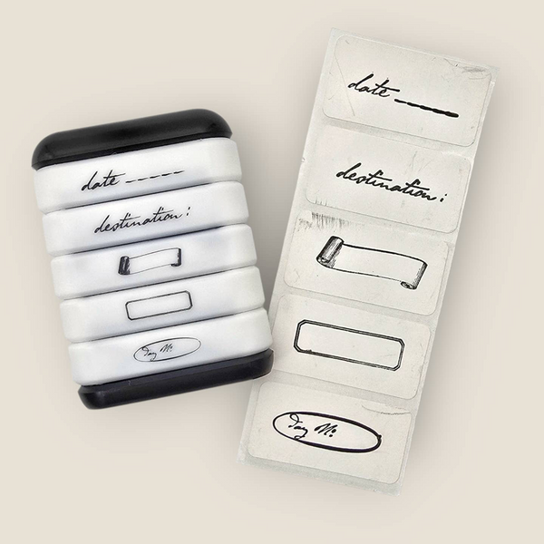 Pre-Inked Mini Travel Stamps
