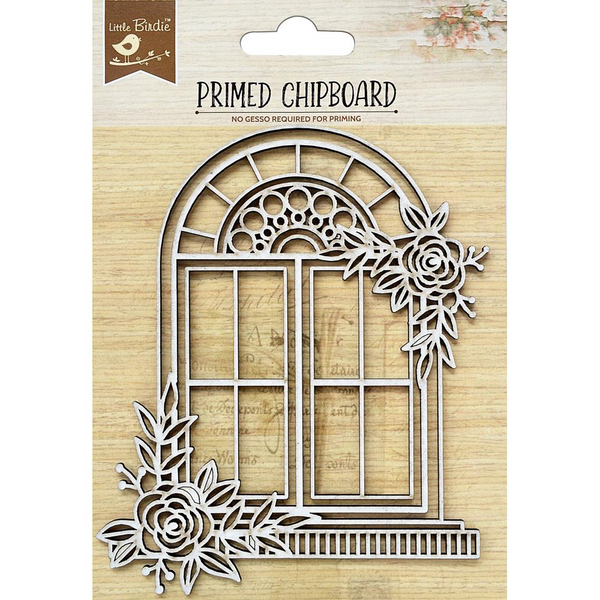 Arch Garden Window Primed Laser-Cut Chipboard