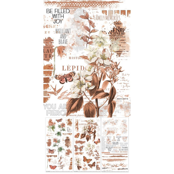 Terra Cotta Rub-On Transfer Set | Color Swatch