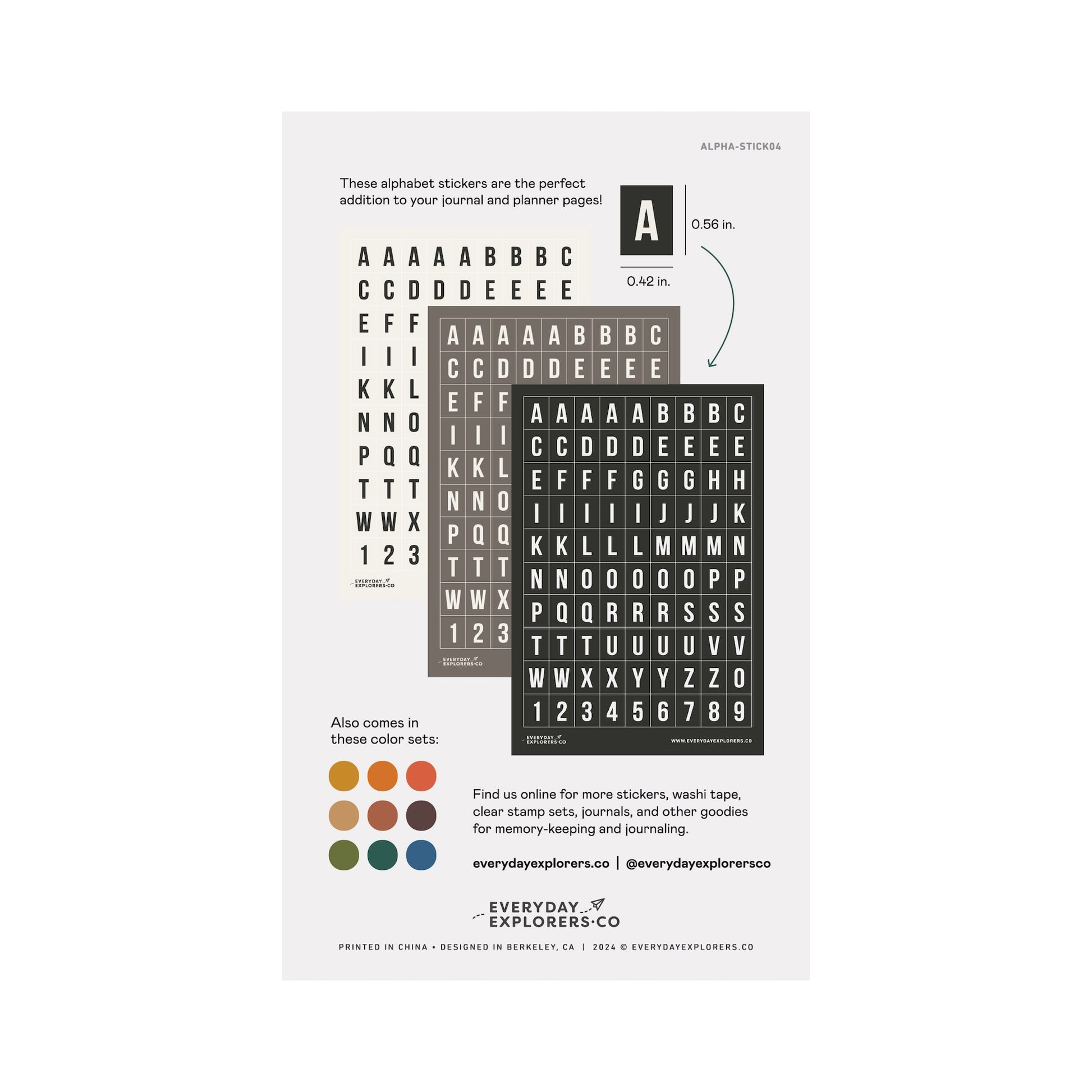 Retro Flipboard Alphabet Sticker Sheets